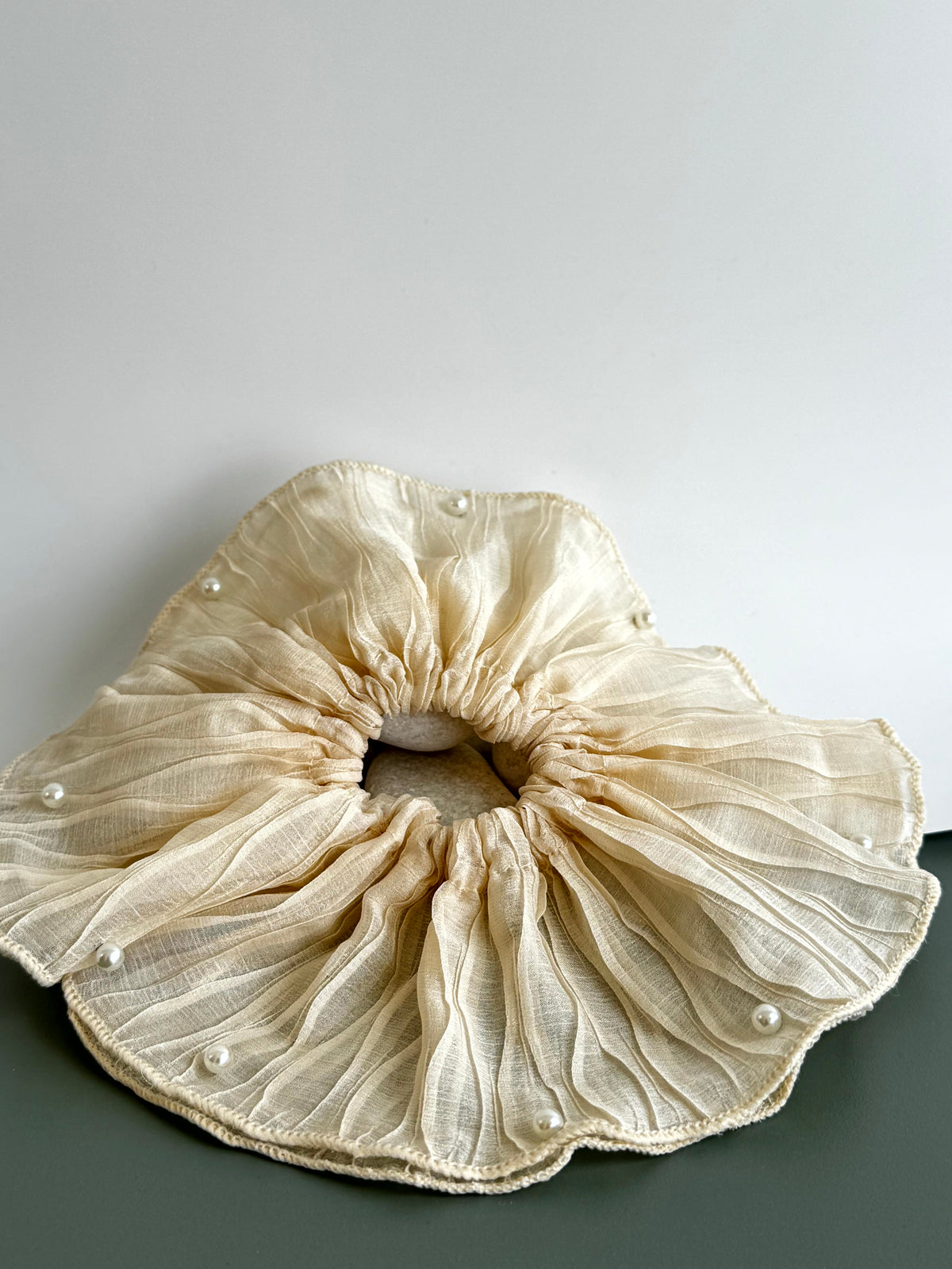 Pearl Veil Scrunchie