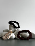 Beaded Scrunchie Hair Ties - Set Of 2