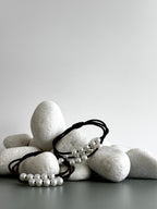 Pearl Charm Hair Ties - Set Of 2