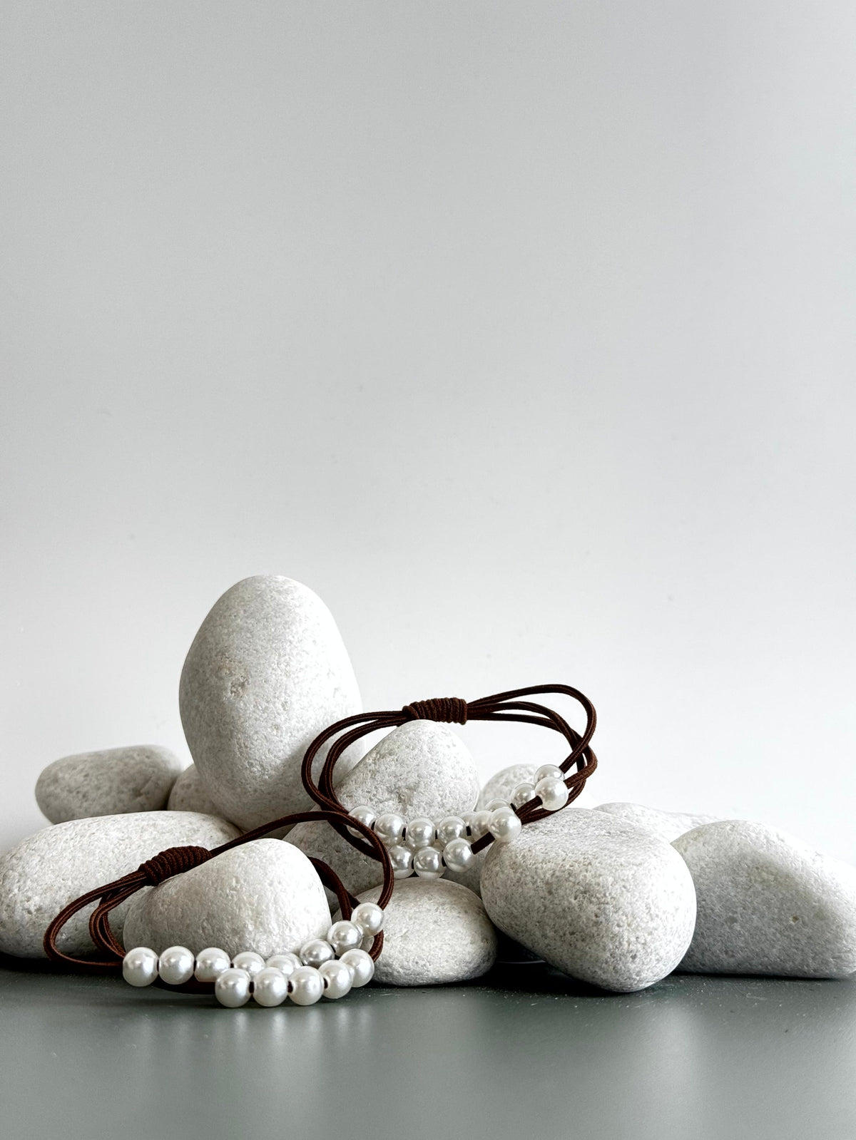 Pearl Charm Hair Ties - Set Of 2