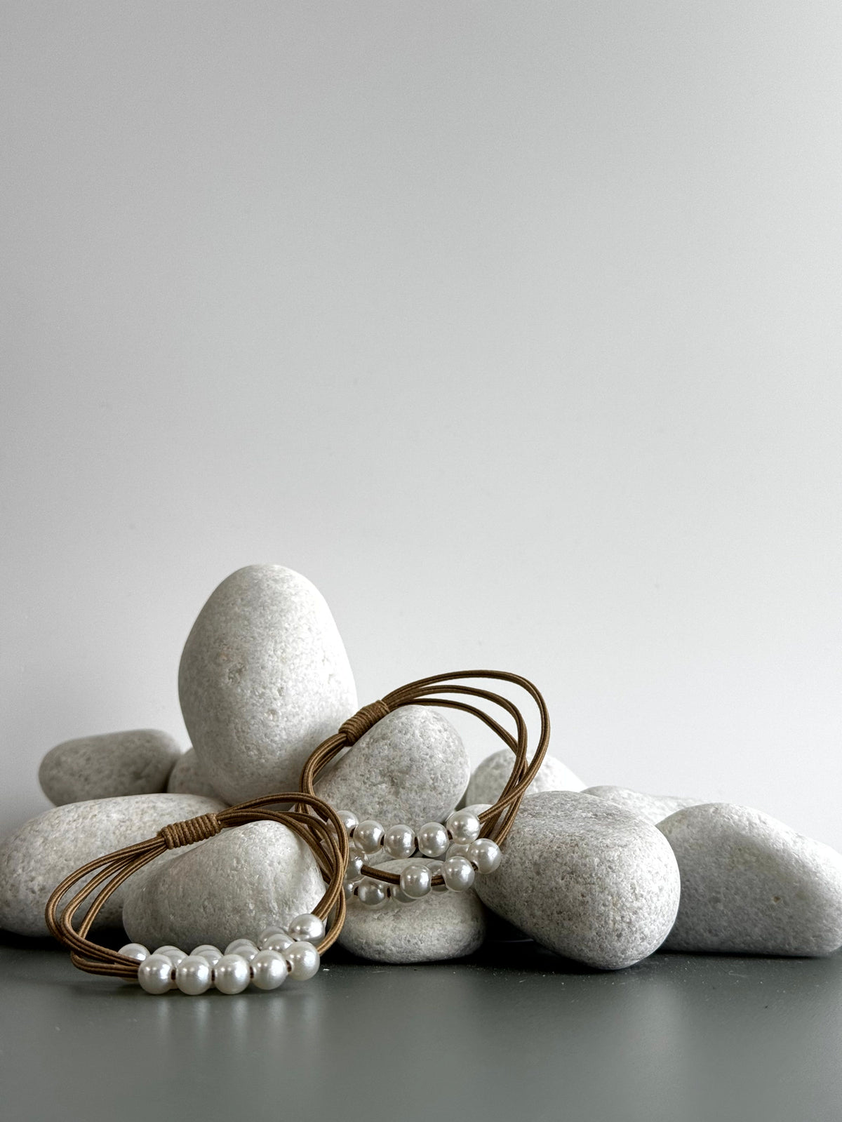 Pearl Charm Hair Ties - Set Of 2