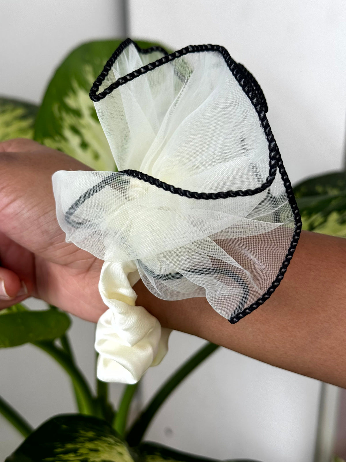 Mesh & Satin Scrunchie