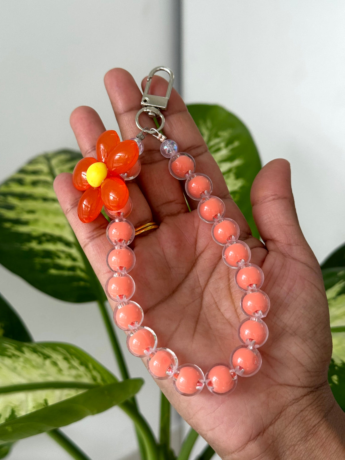 Bloom Beaded Phone Charm cum Bag Charm cum Keychain [charm holder included]