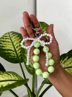 Pearl Bow Beaded Phone Charm cum Bag Charm cum Keychain [charm holder included]