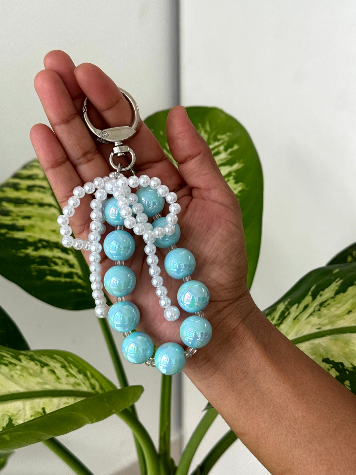 Pearl Bow Beaded Phone Charm cum Bag Charm cum Keychain [charm holder included]