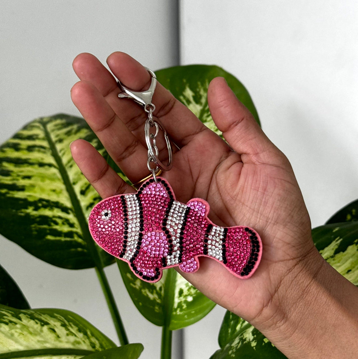 Fish Rhinestone Keychain cum Bag Charm