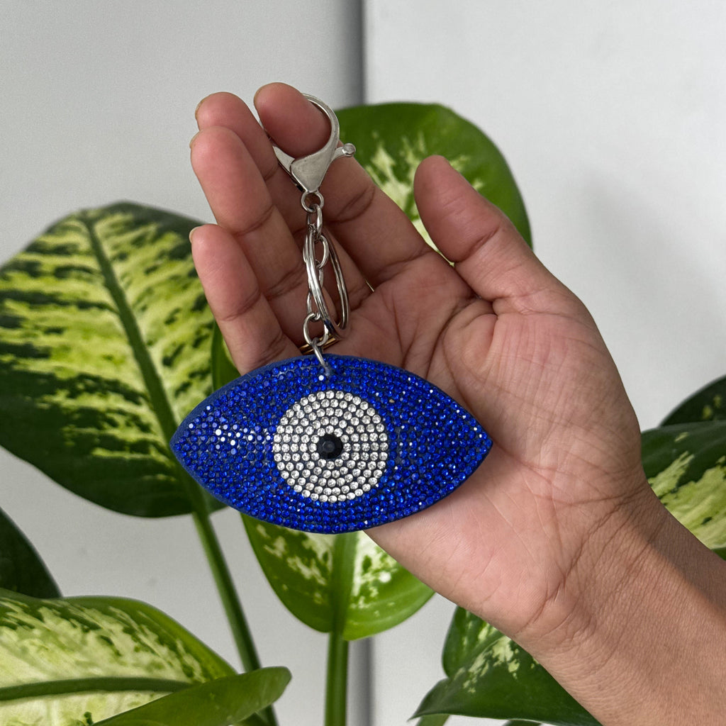 Evil EYE Rhinestone Keychain cum Bag Charm