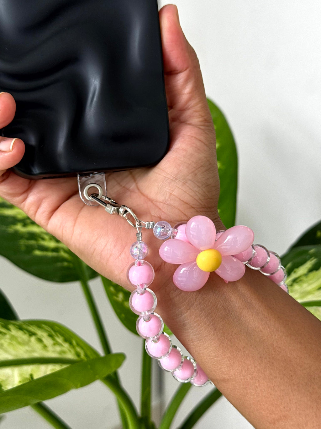 Bloom Beaded Phone Charm cum Bag Charm cum Keychain [charm holder included]
