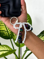 Pearl Bow Beaded Phone Charm cum Bag Charm cum Keychain [charm holder included]