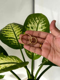 Double Circle Gold Hair Clip