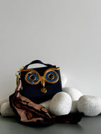 Owl Charm Mini Pouch Bag Charm cum Keychain