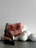 Owl Charm Mini Pouch Bag Charm cum Keychain