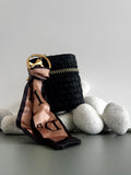 Luxe Weave Mini Pouch Keychain cum Bag Charm