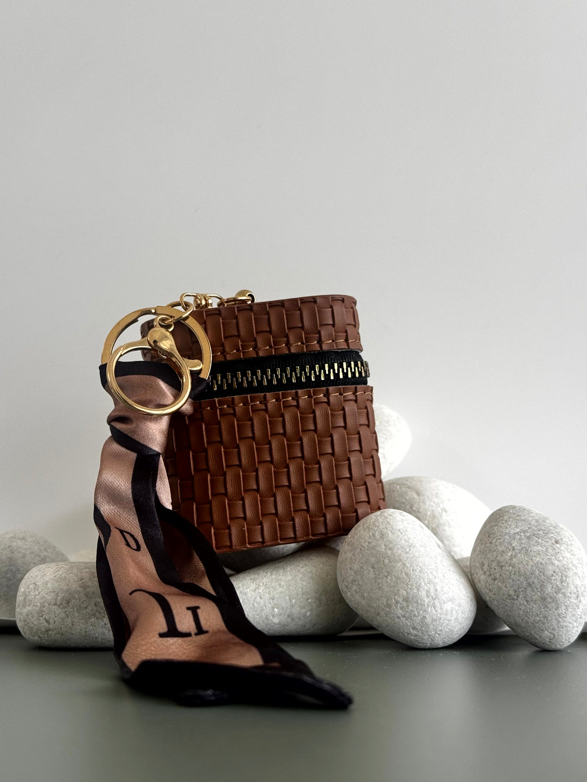 Luxe Weave Mini Pouch Keychain cum Bag Charm