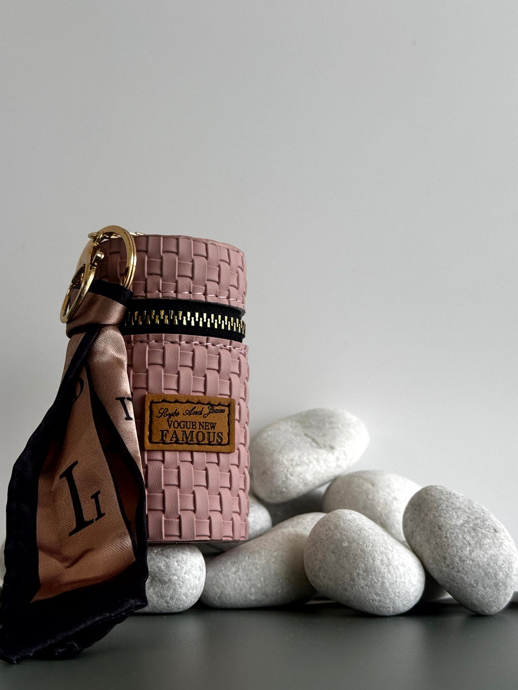 Vogue Weave Mini Pouch Bag Charm