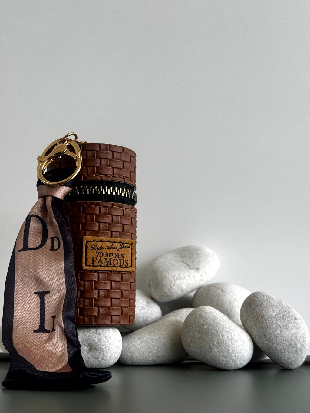 Vogue Weave Mini Pouch Bag Charm