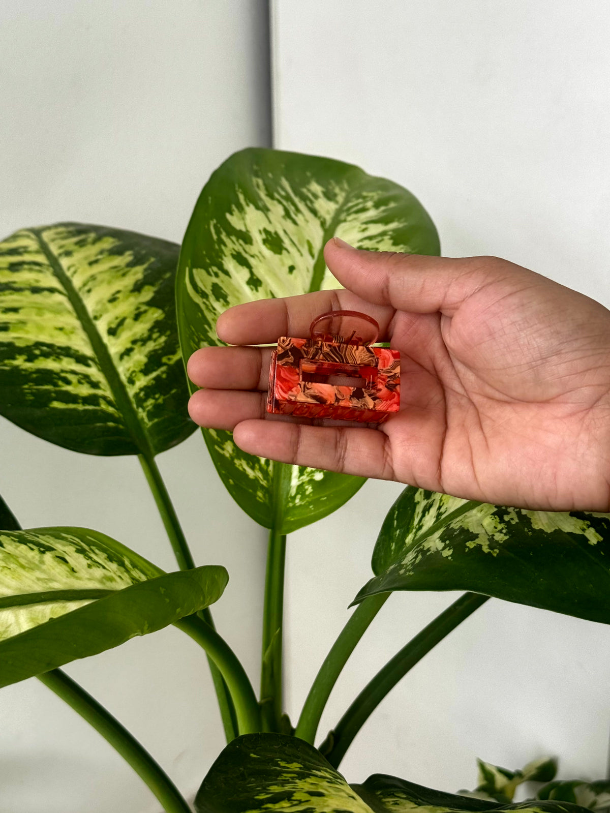 Premium Marble Frame Rectangular Claw Clips