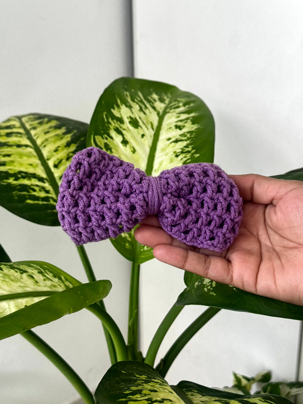 Crochet Bow Hair Clip