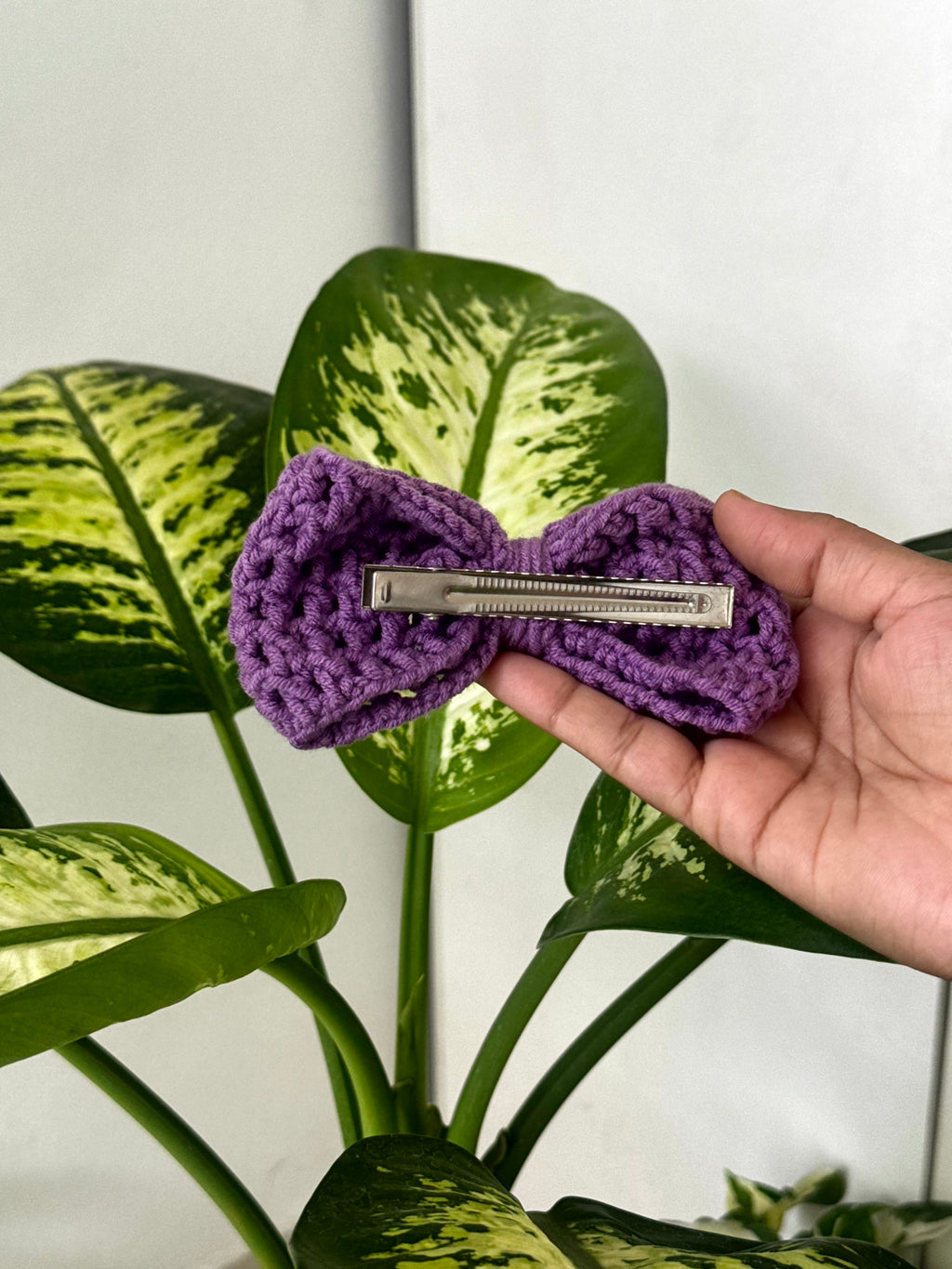 Crochet Bow Hair Clip