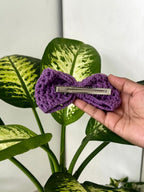 Crochet Bow Hair Clip