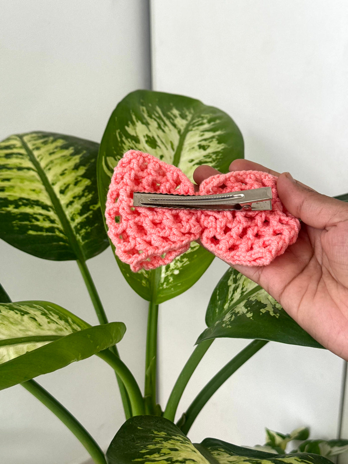 Crochet Bow Hair Clip