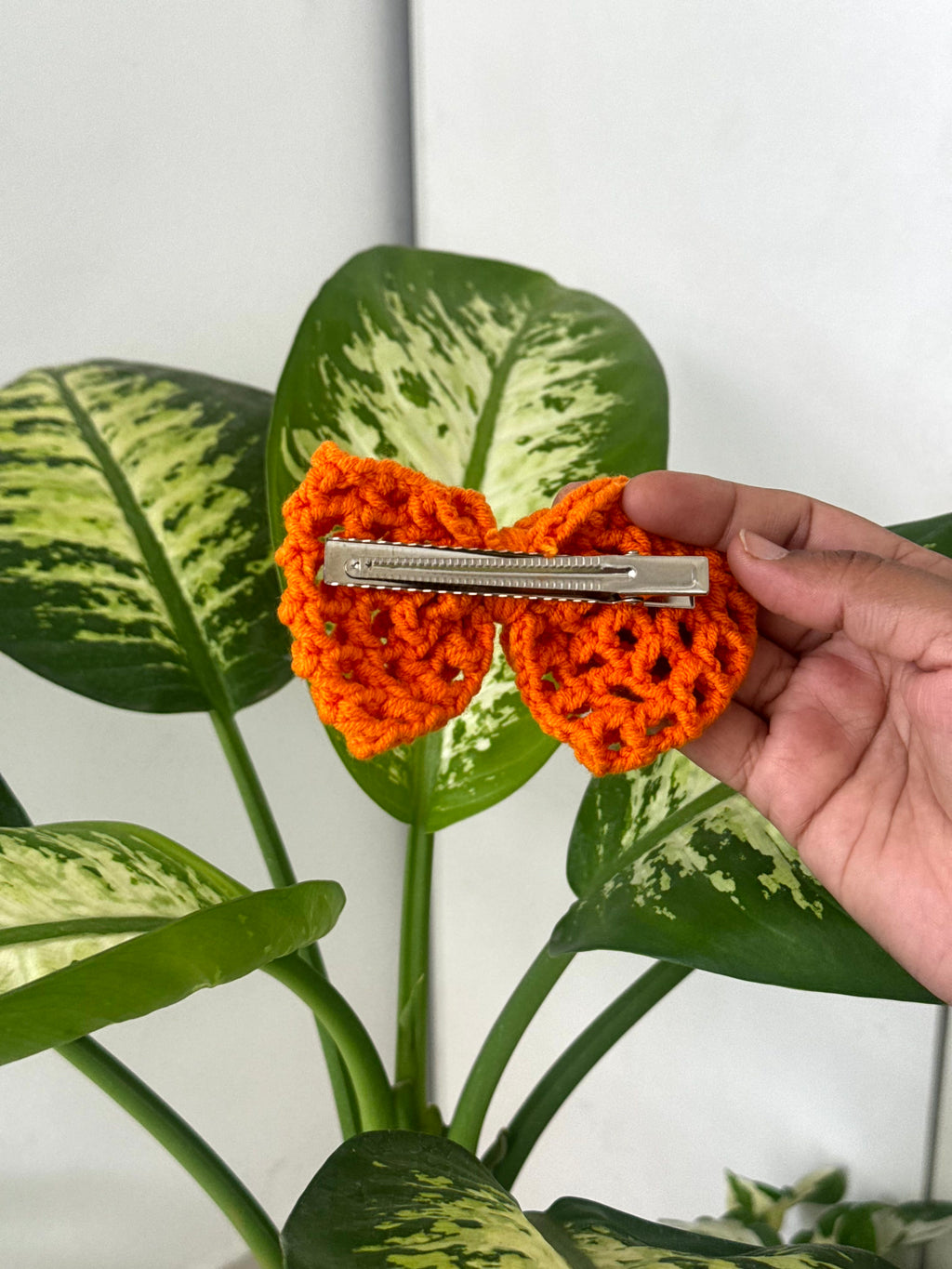 Crochet Bow Hair Clip
