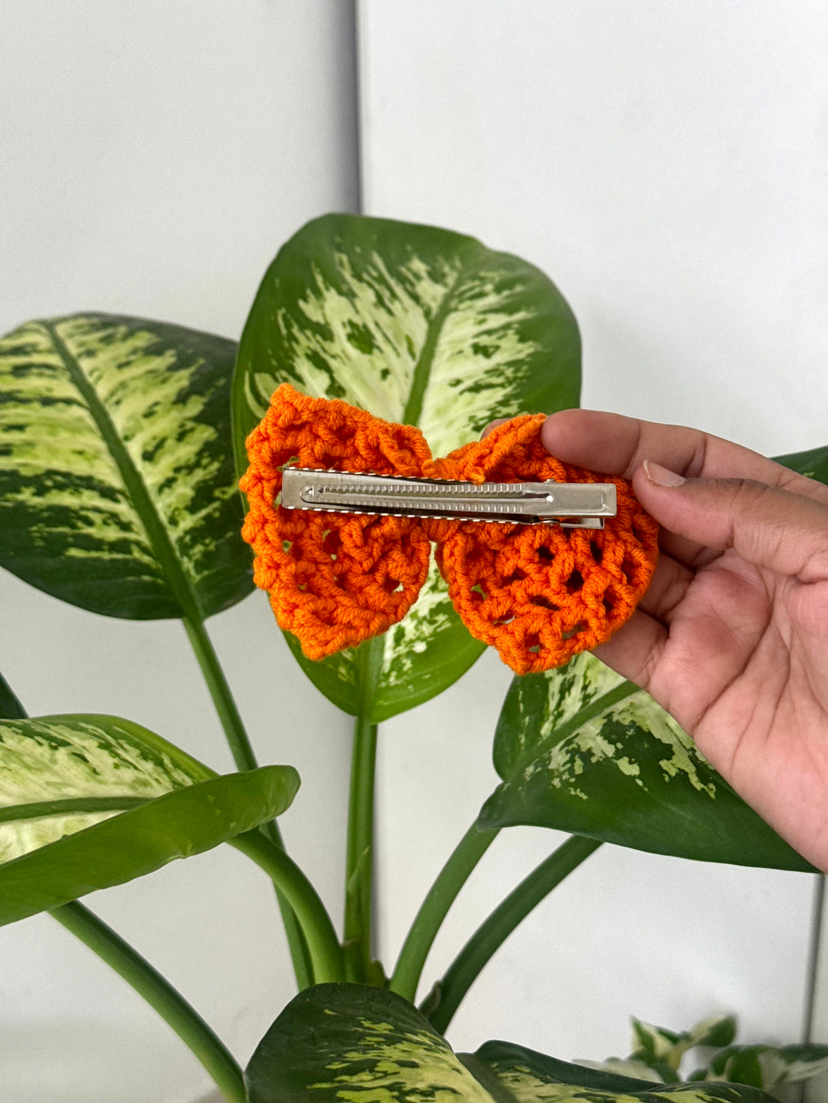 Crochet Bow Hair Clip