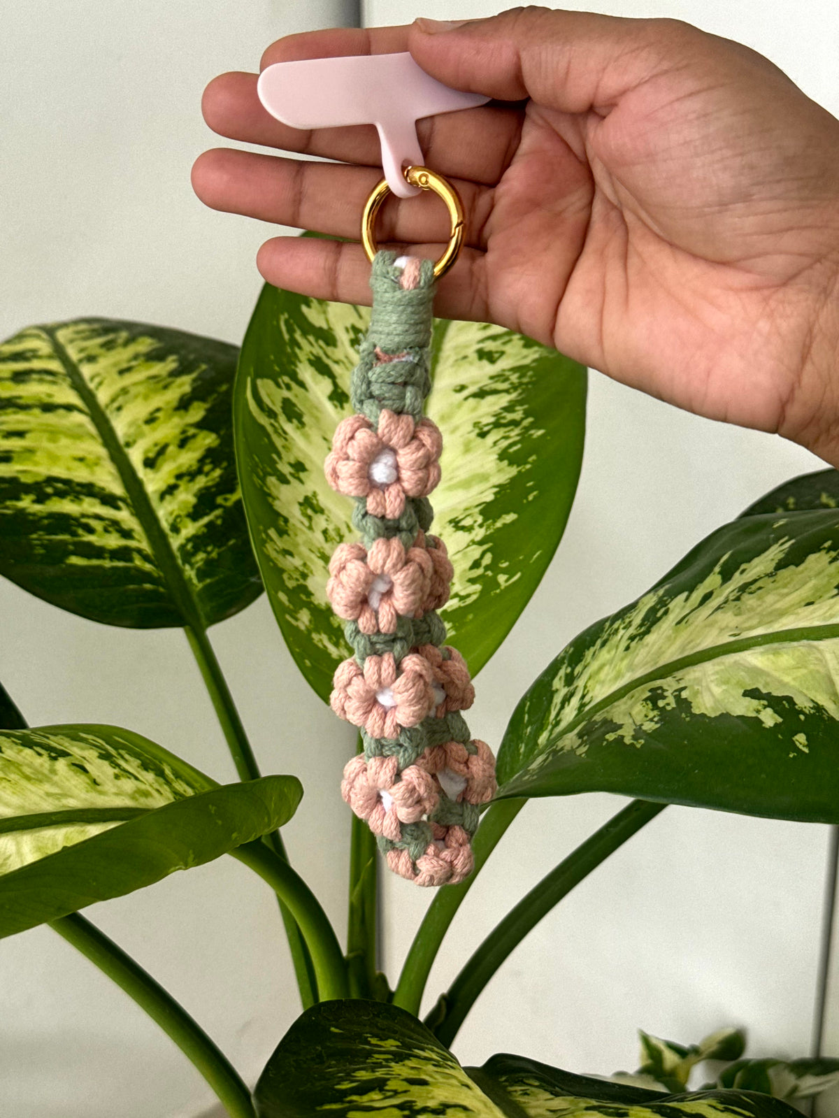Daisy Garden Crochet Phone Charm cum Bag Charm cum Keychain [charm holder included]