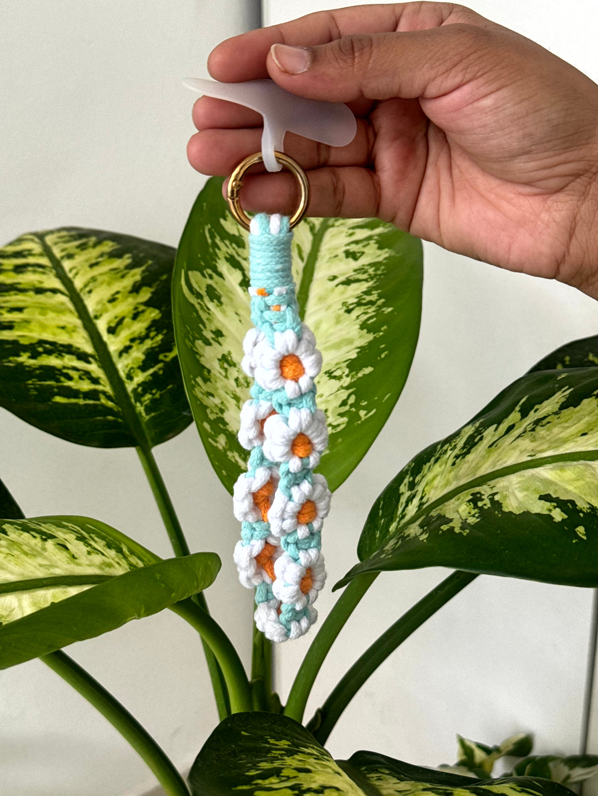 Daisy Garden Crochet Phone Charm cum Bag Charm cum Keychain [charm holder included]