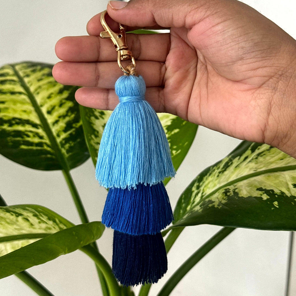 Boho Macrame Tassel Keychain cum Bag Charm