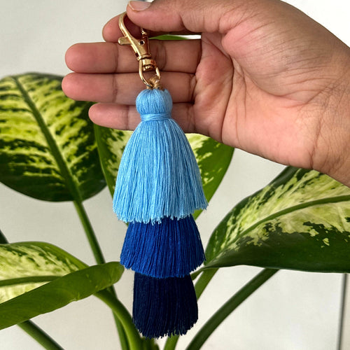 Boho Macrame Tassel Keychain cum Bag Charm
