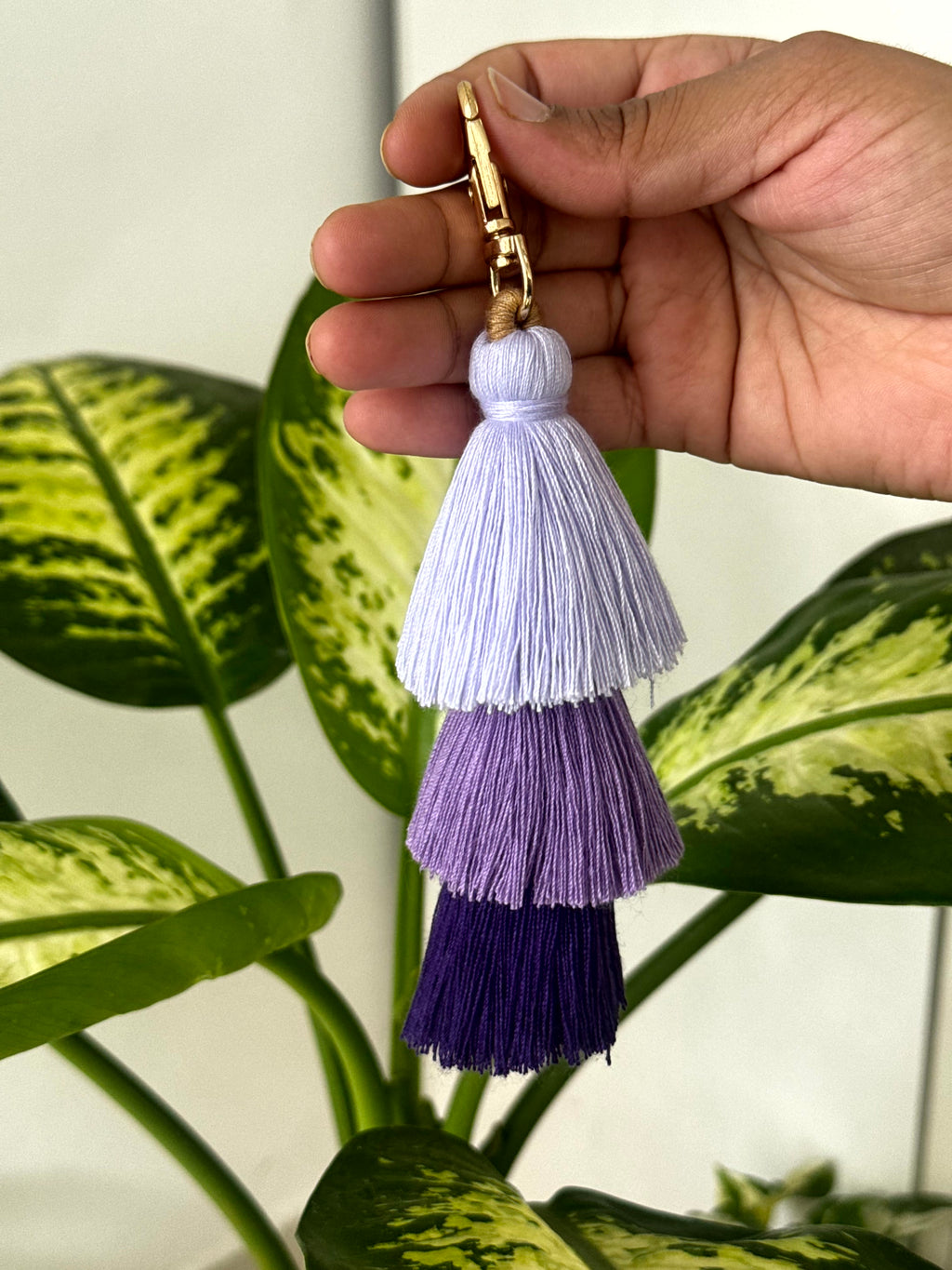 Boho Macrame Tassel Keychain cum Bag Charm