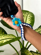 Daisy Macrame Phone Charm cum Bag Charm cum Keychain [charm holder included]