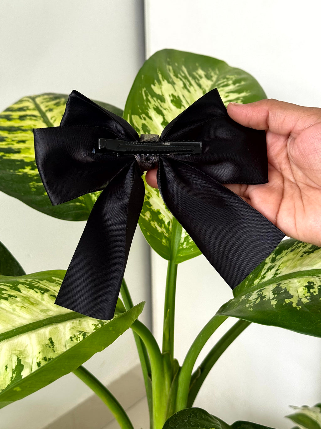 Layered Satin Bow Clip