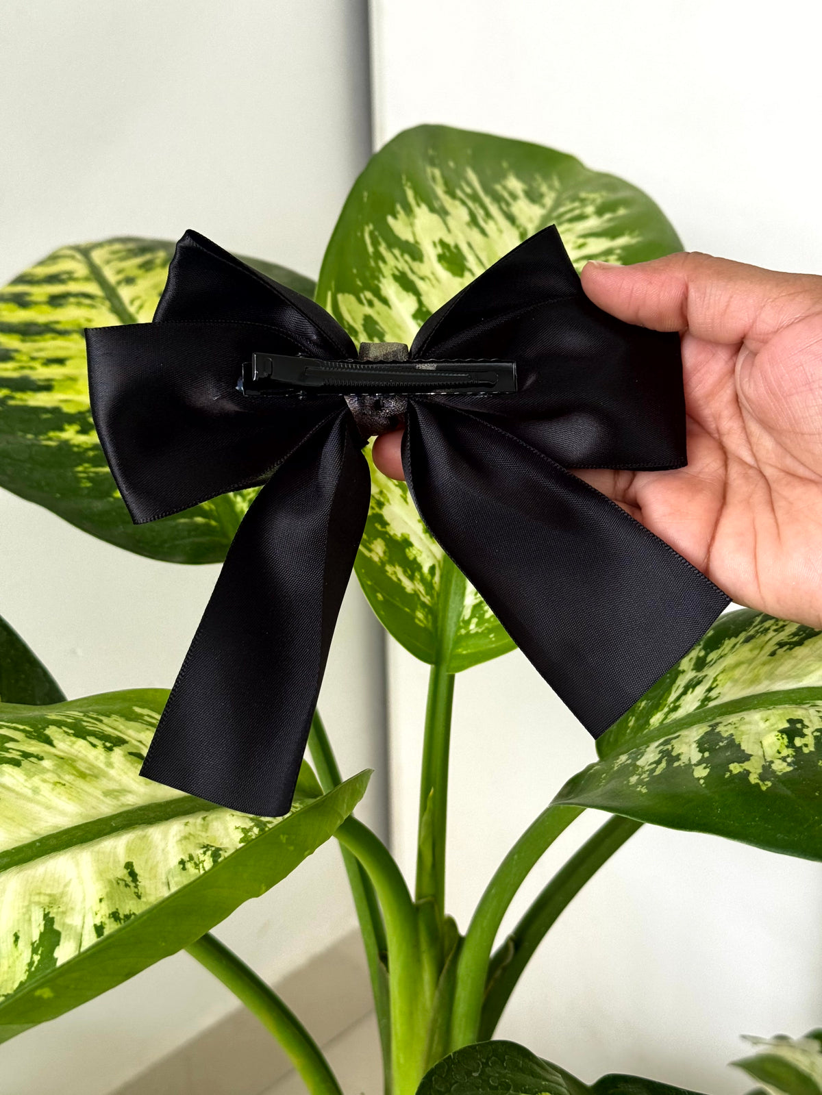 Layered Satin Bow Clip
