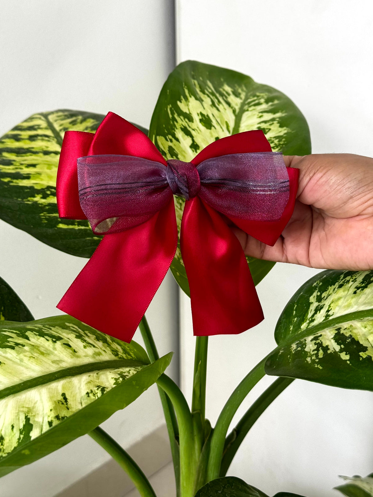 Layered Satin Bow Clip