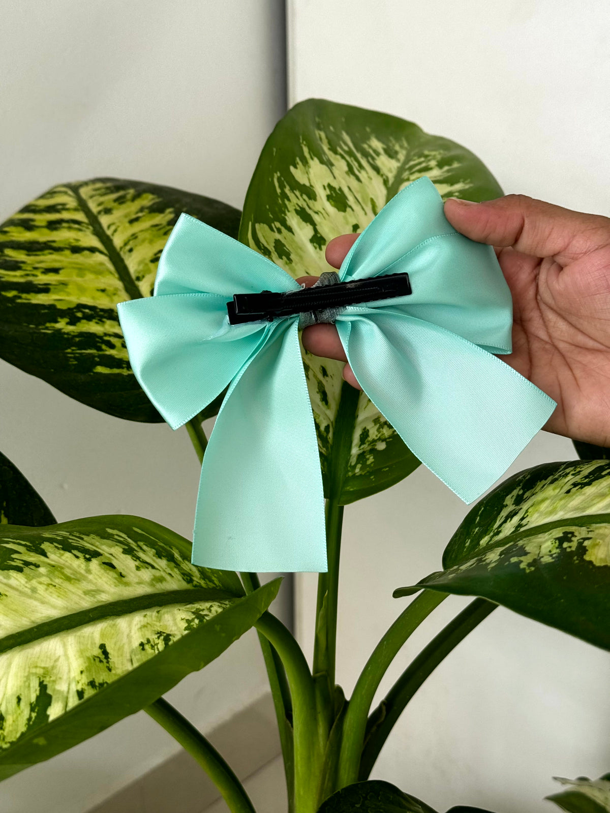 Layered Satin Bow Clip