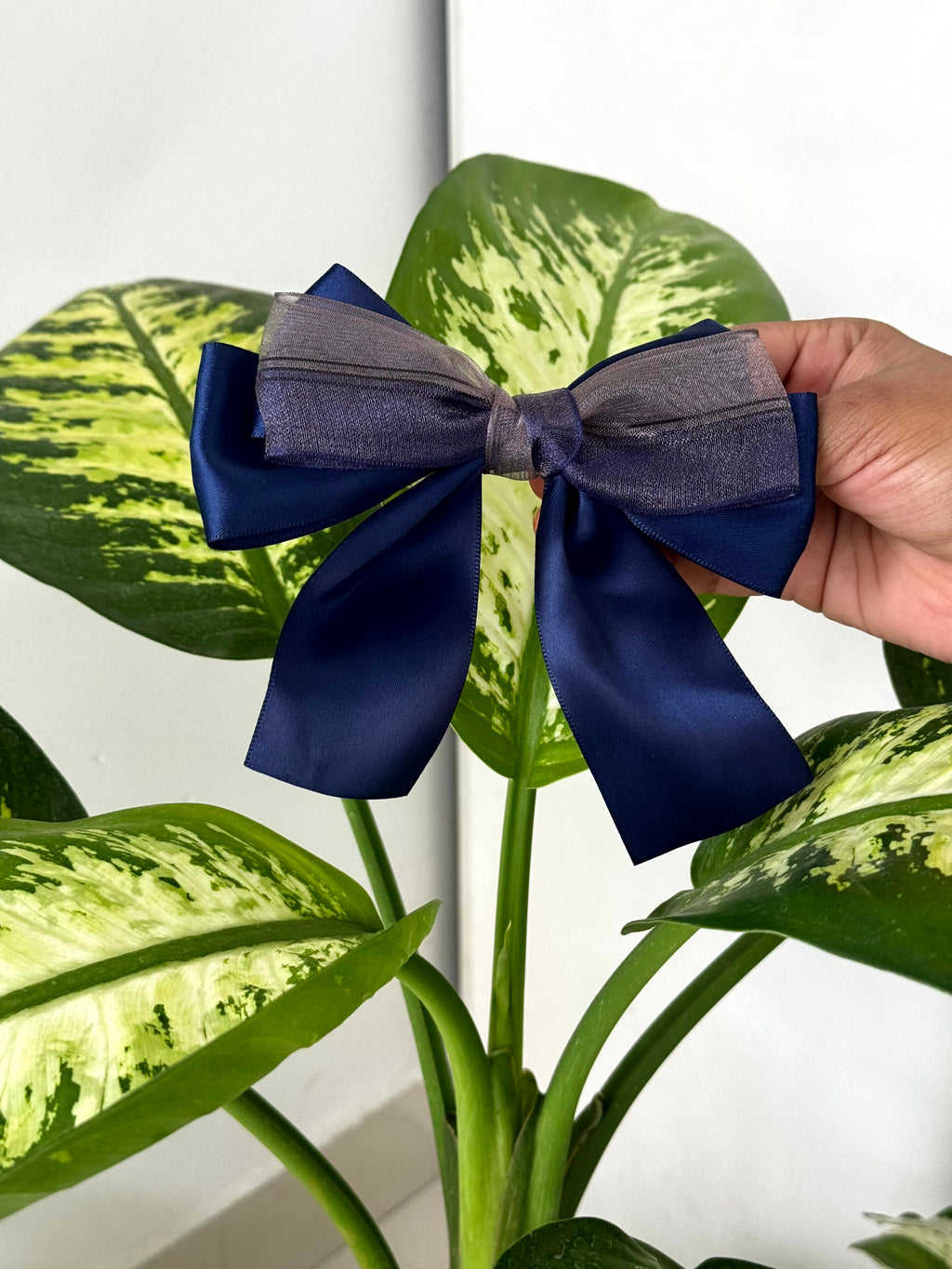Layered Satin Bow Clip