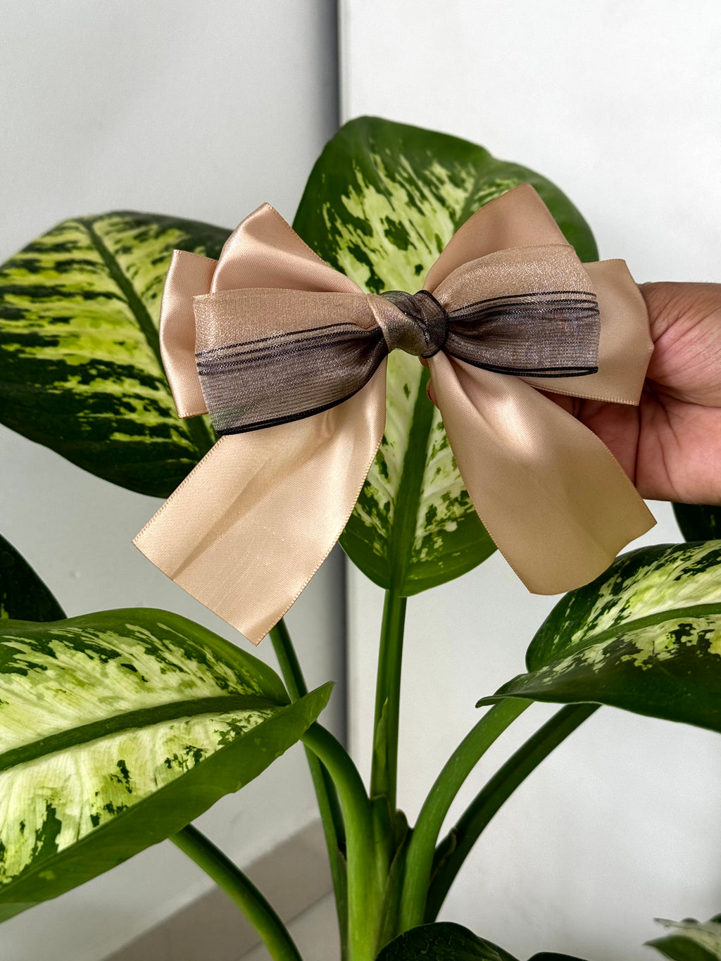 Layered Satin Bow Clip