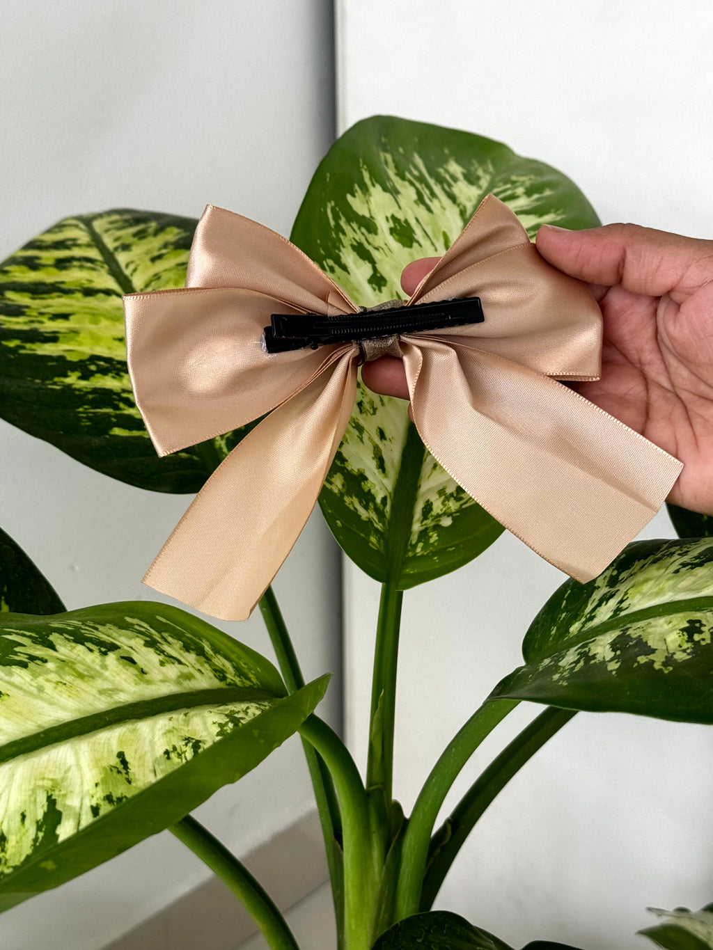 Layered Satin Bow Clip