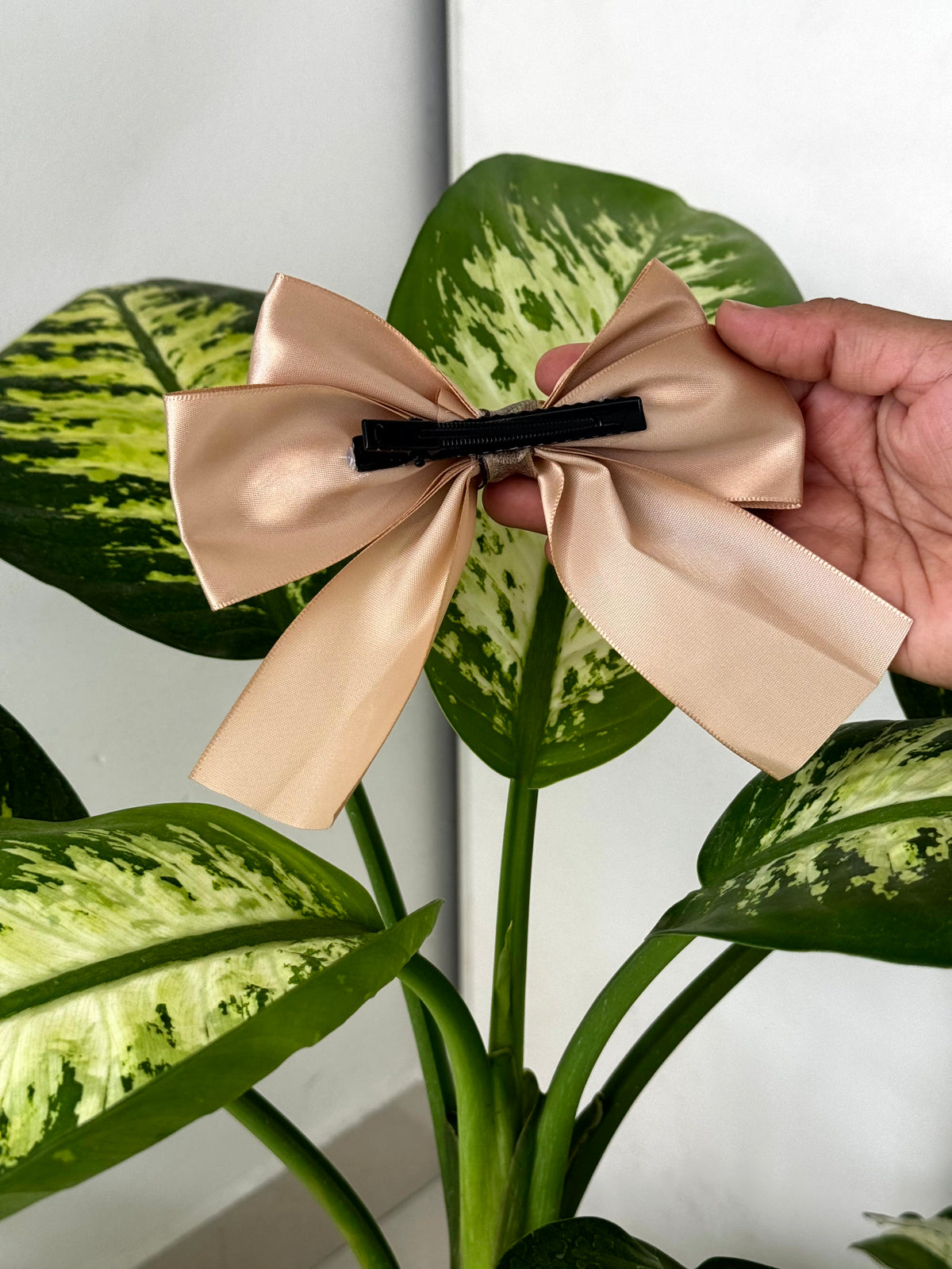 Layered Satin Bow Clip