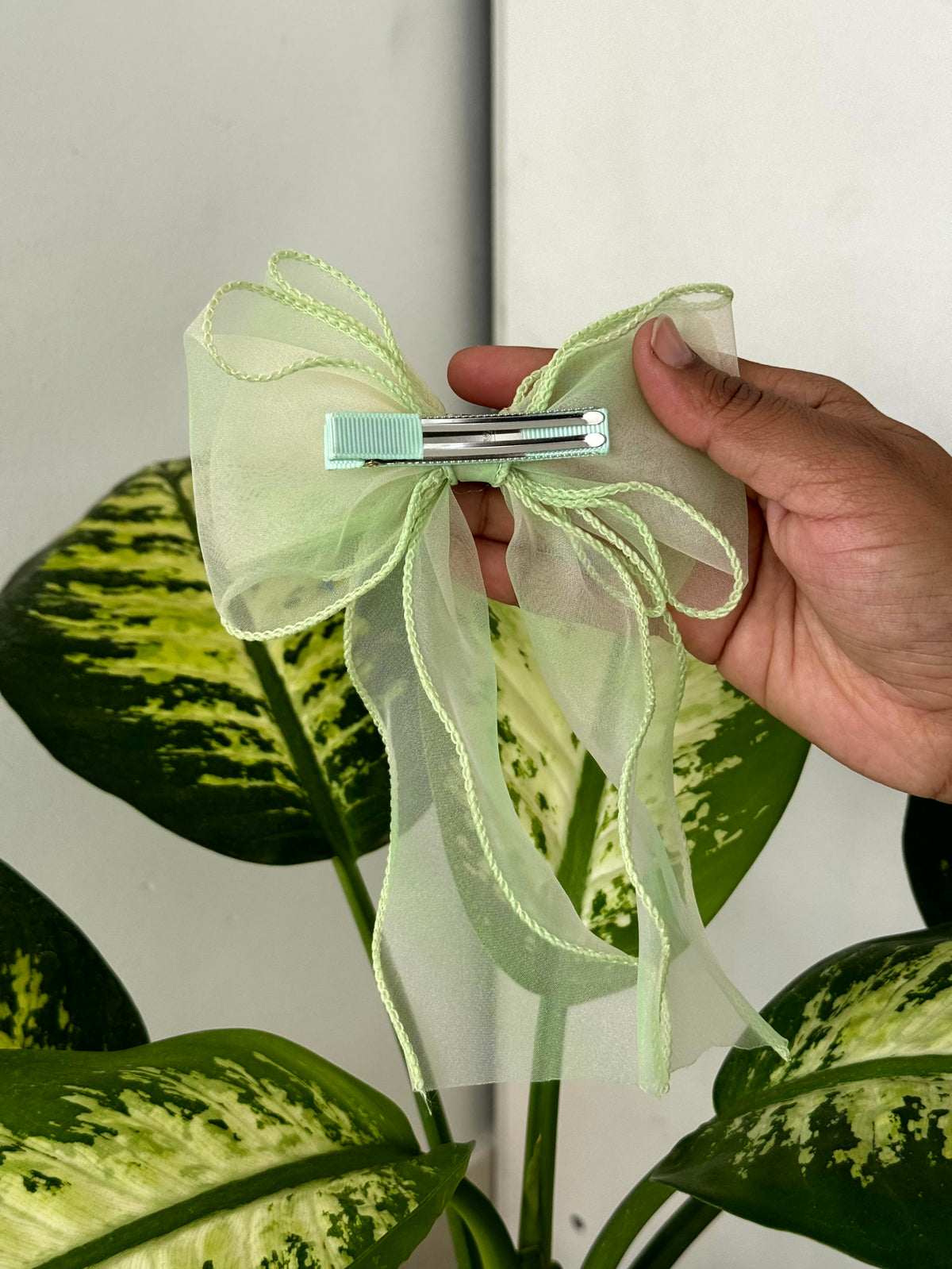 Pastel Organza Hair Bow Clip