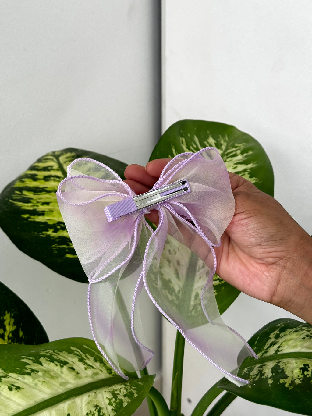 Pastel Organza Hair Bow Clip