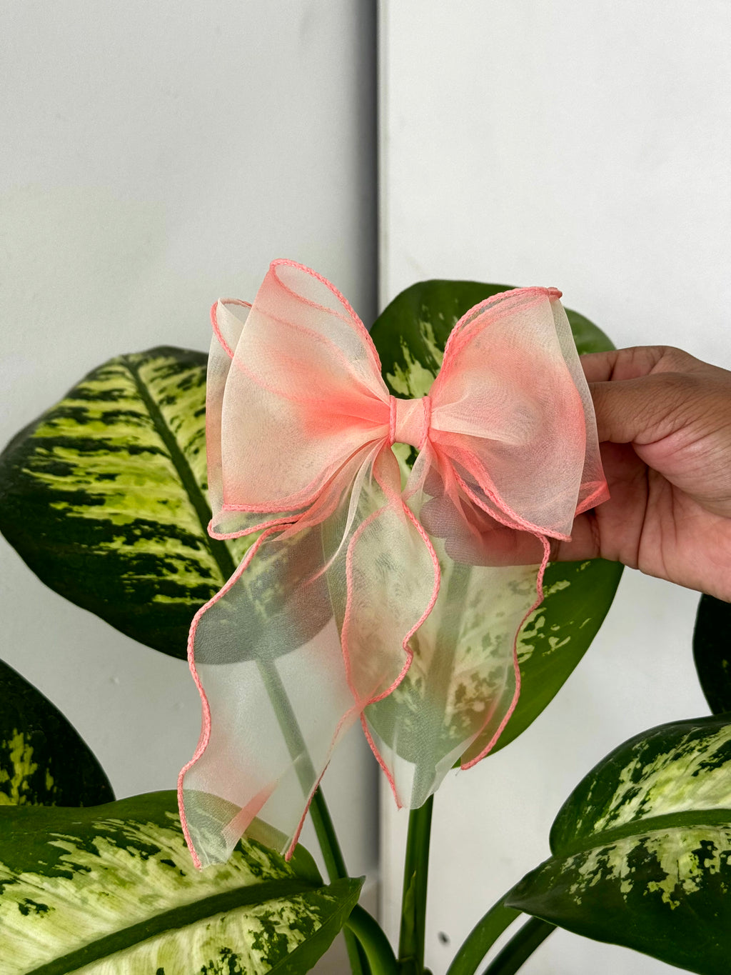 Pastel Organza Hair Bow Clip