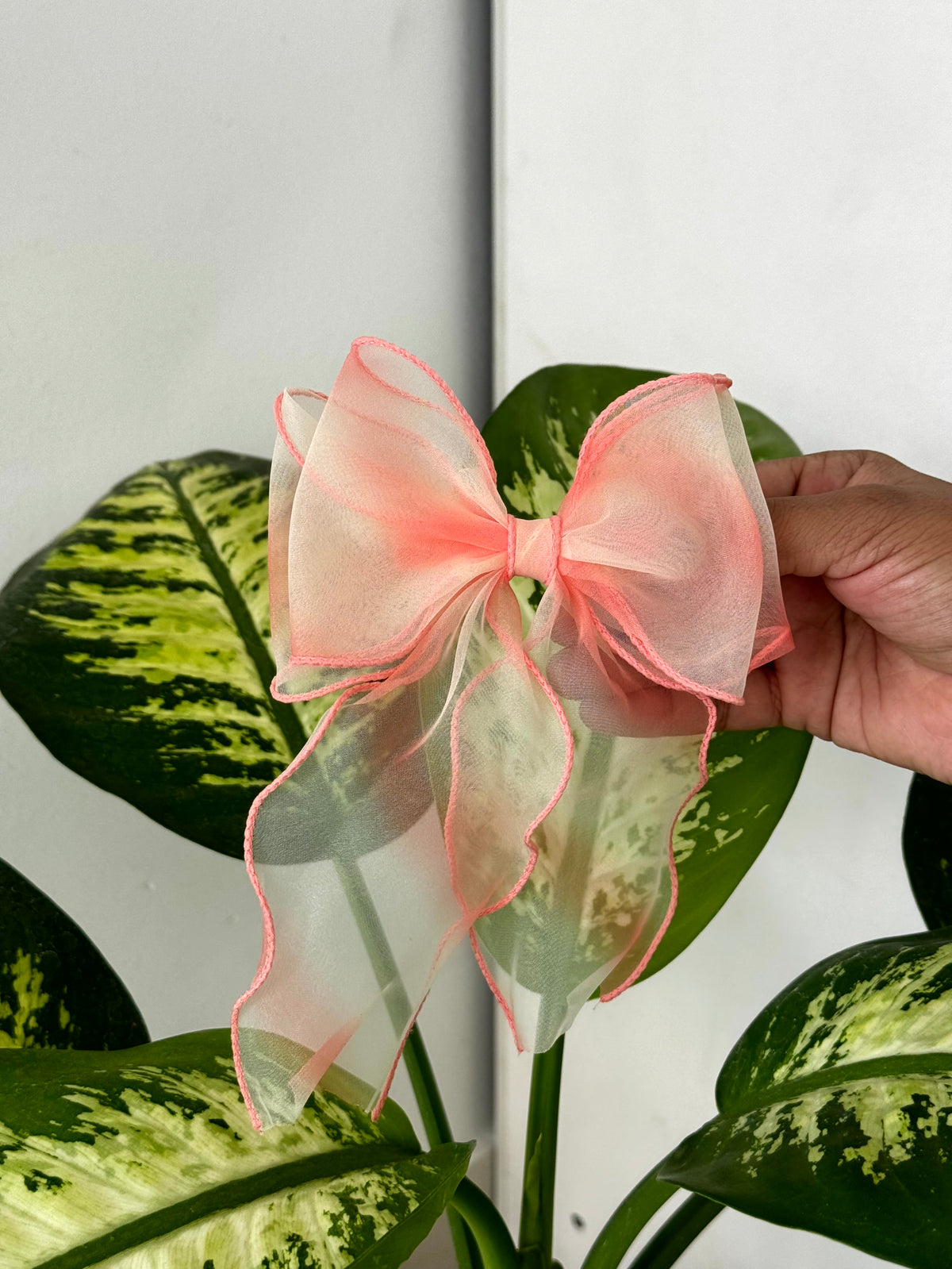 Pastel Organza Hair Bow Clip