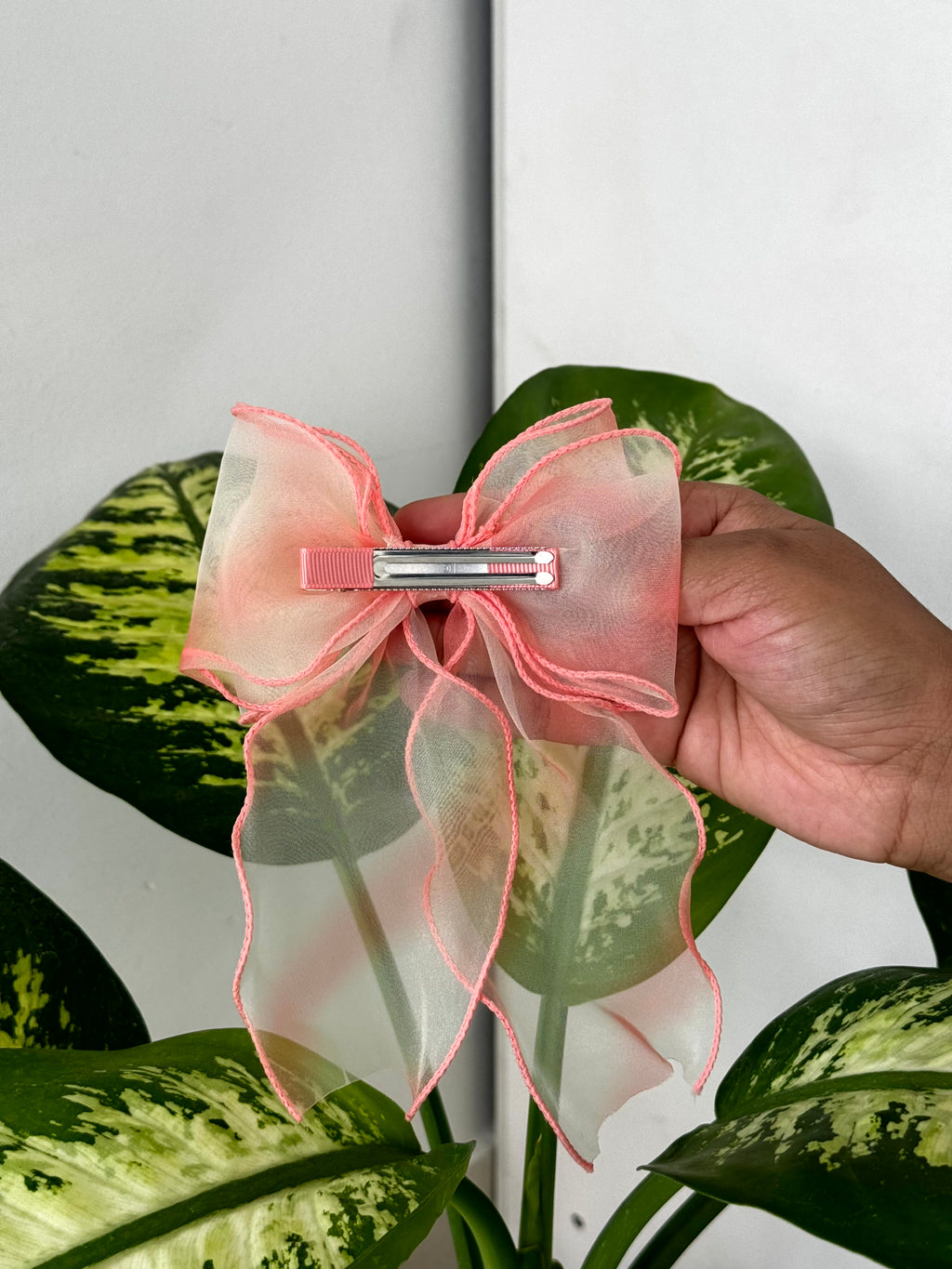 Pastel Organza Hair Bow Clip
