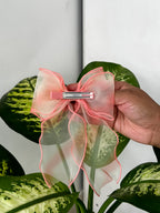 Pastel Organza Hair Bow Clip