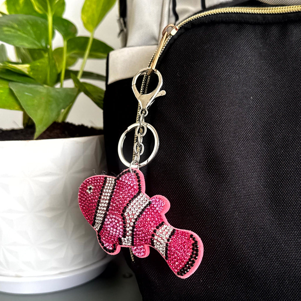 Fish Rhinestone Keychain cum Bag Charm