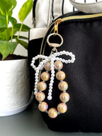 Pearl Bow Beaded Phone Charm cum Bag Charm cum Keychain [charm holder included]