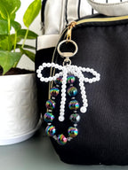 Pearl Bow Beaded Phone Charm cum Bag Charm cum Keychain [charm holder included]